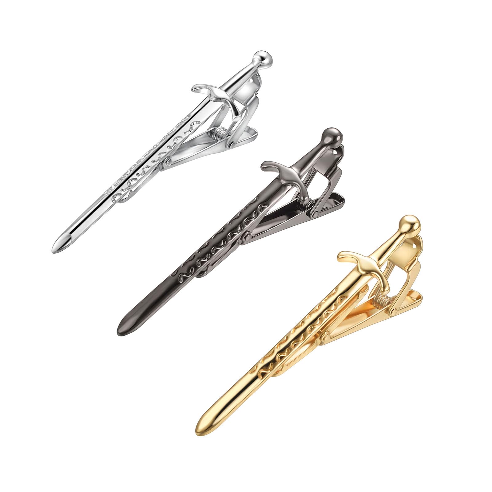 Yoursfs Vintage Scottish Sword Tie Clips for Men Personalised Tie Clips Funny Sword Tie Bars Unique Cool Tie Pin for Men's Jewelry
