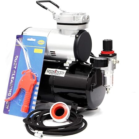 Amazon Toolsisland ツールズイアランド エアコンプレッサー エアダスター セット ミニエアコンプレッサー オイルレス 3l タンク付 エアコンプレッサー