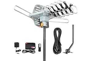 Amplified HD TV Antenna 150 Miles Long Range - Ultimate Attic Solution