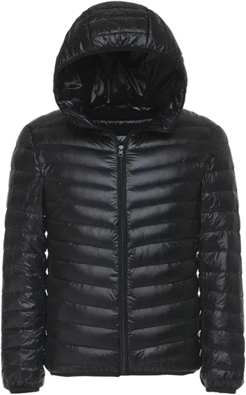 Parka for Men Lightweight Packable Hooded Water Wind Resistant