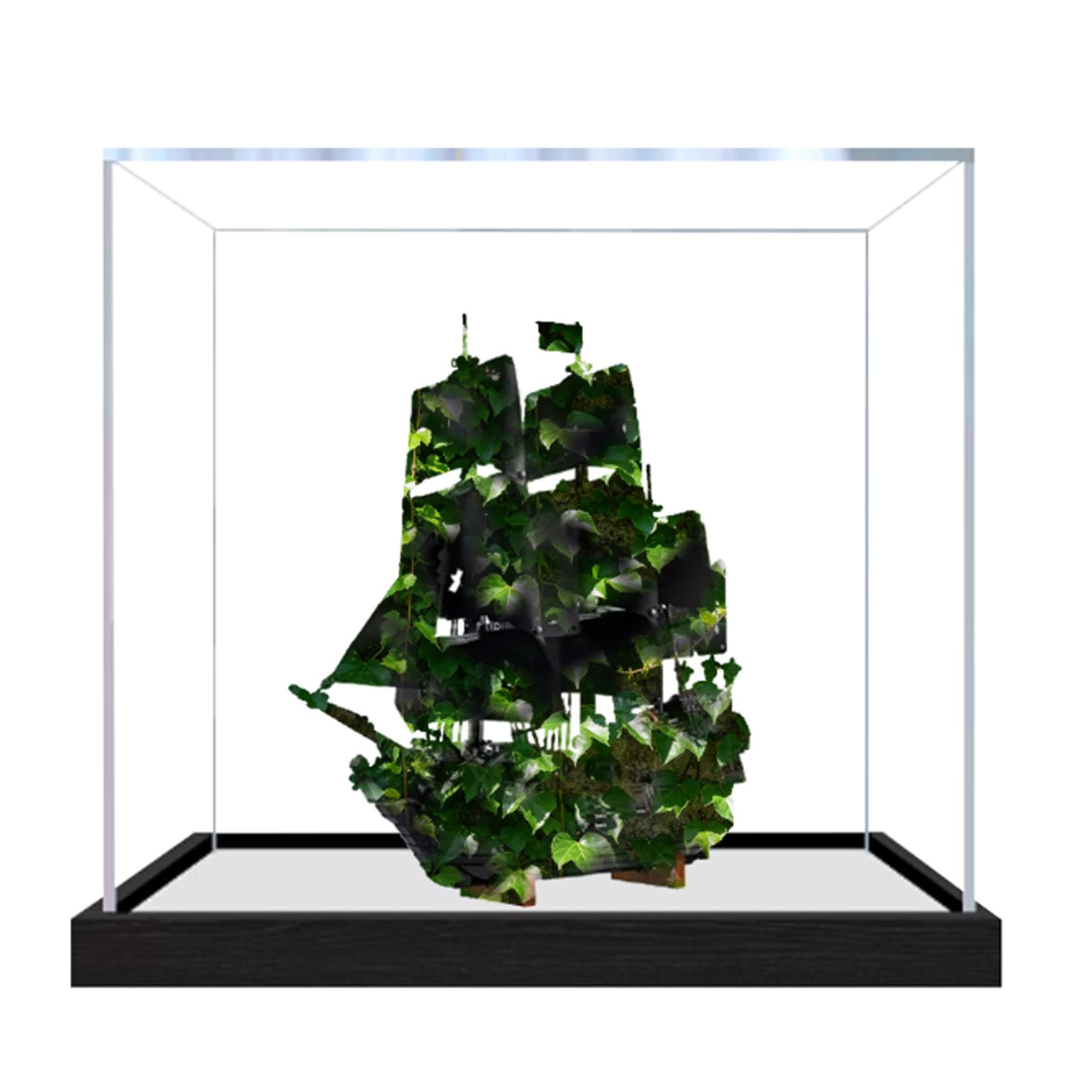 Acrylic Display Case for Le-go 10365 Caribbean Ship Model, Dustproof Display Box (display box only) (StyleB 2mm)