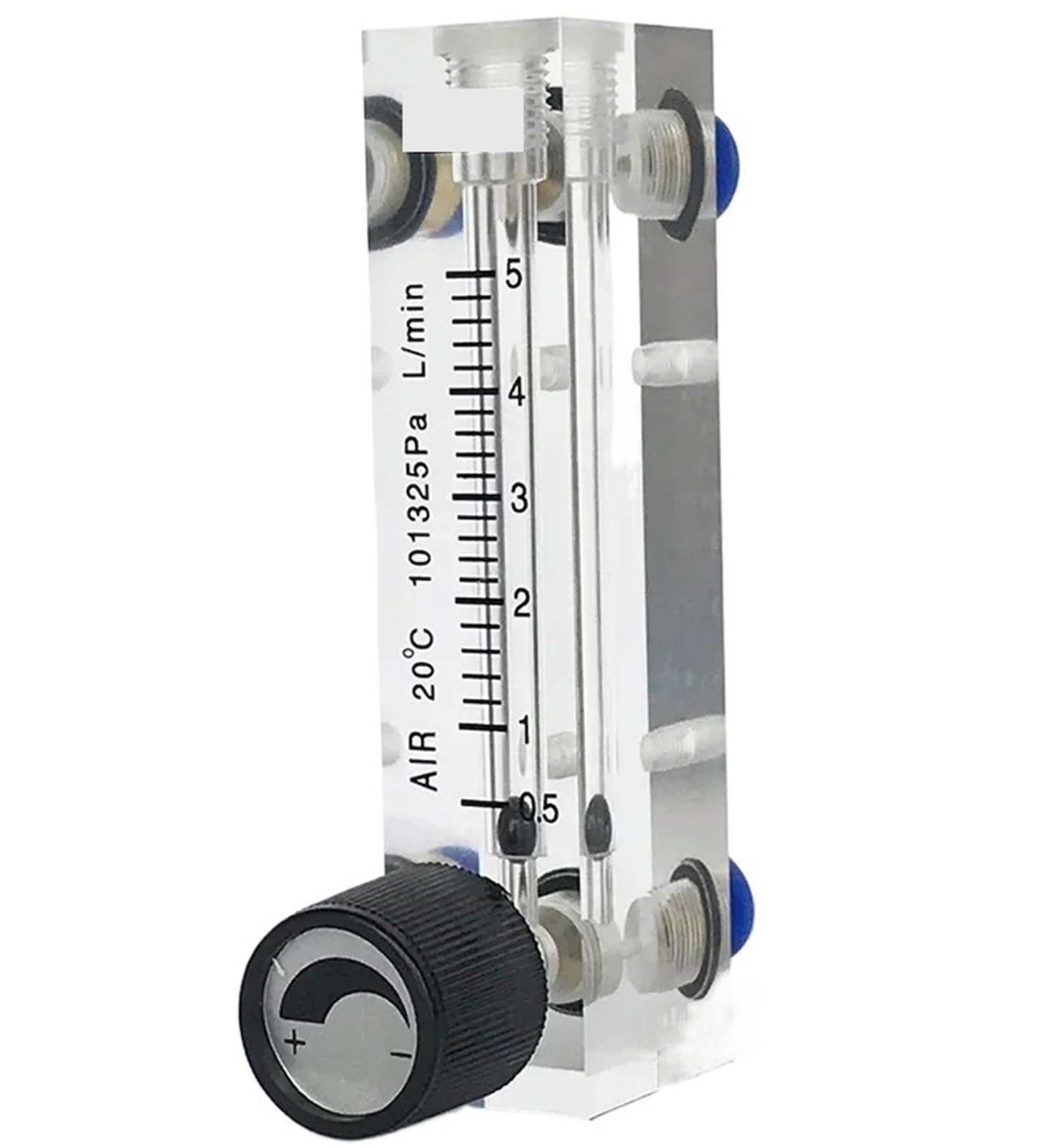 1 stücke 94mm 106mm Höhe Wasser Gas Luft Float Durchflussmesser Panel Typ Rotameter Mit Regelventil(0.05-0.5LPM Air94)