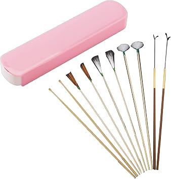 10 Pcs Ear Wax Removal Kit, Ear Pick Earwax Removal Kit, Ear Cleansing Tool Set, Ear Curette Ear Wax Remover Tool, with Cleaning Brush and Storage Box for Ear Clean, Ear Pick 4