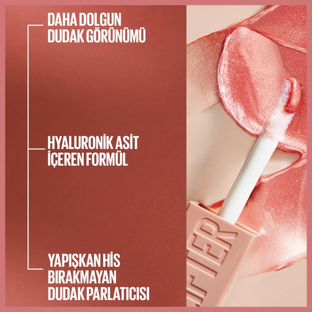 Maybelline New York Volum' Express Rocket Ekstra Siyah Maskara + Lifter Gloss Nemlendirici Dudak Parlatıcısı- 003 Moon