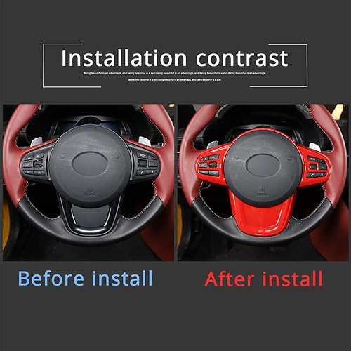 Miniatura 7 de Daeiclru Marco de decoración de volante de automóvil ABS para Toyota Supra GR A90 A91 MK5 2019-2022, cubierta de marco de panel de volante,