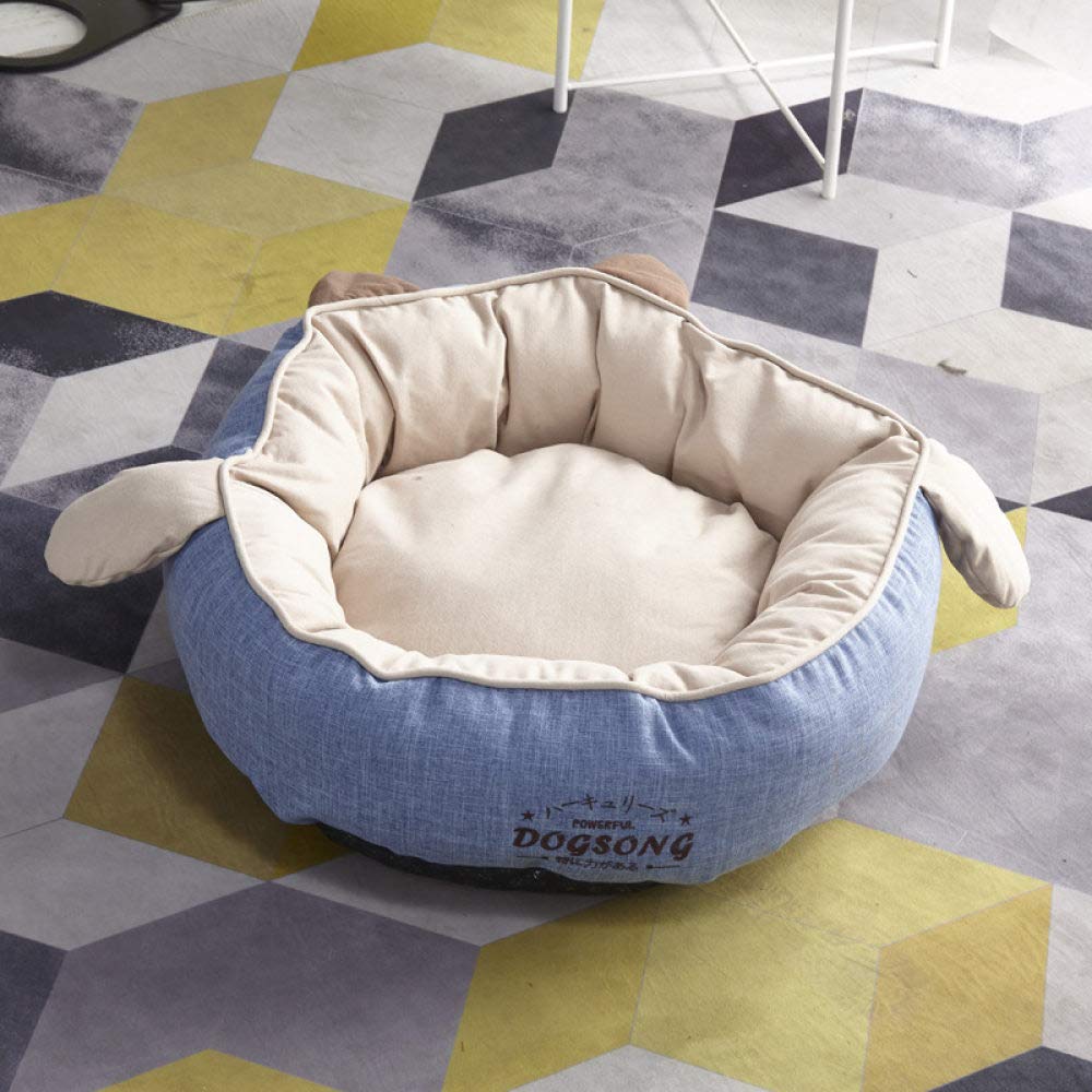 Lit pour chat confortable bleu pour créer un coin sommeil doux dans le salon