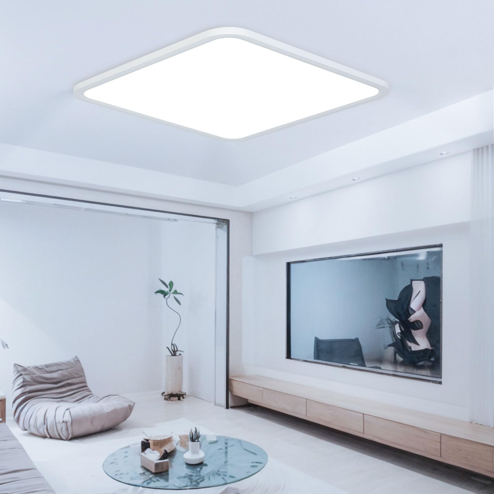 OTREN Deckenlampe LED Deckenleuchte 40CM 6500K Kaltweiß 40W 4400LM