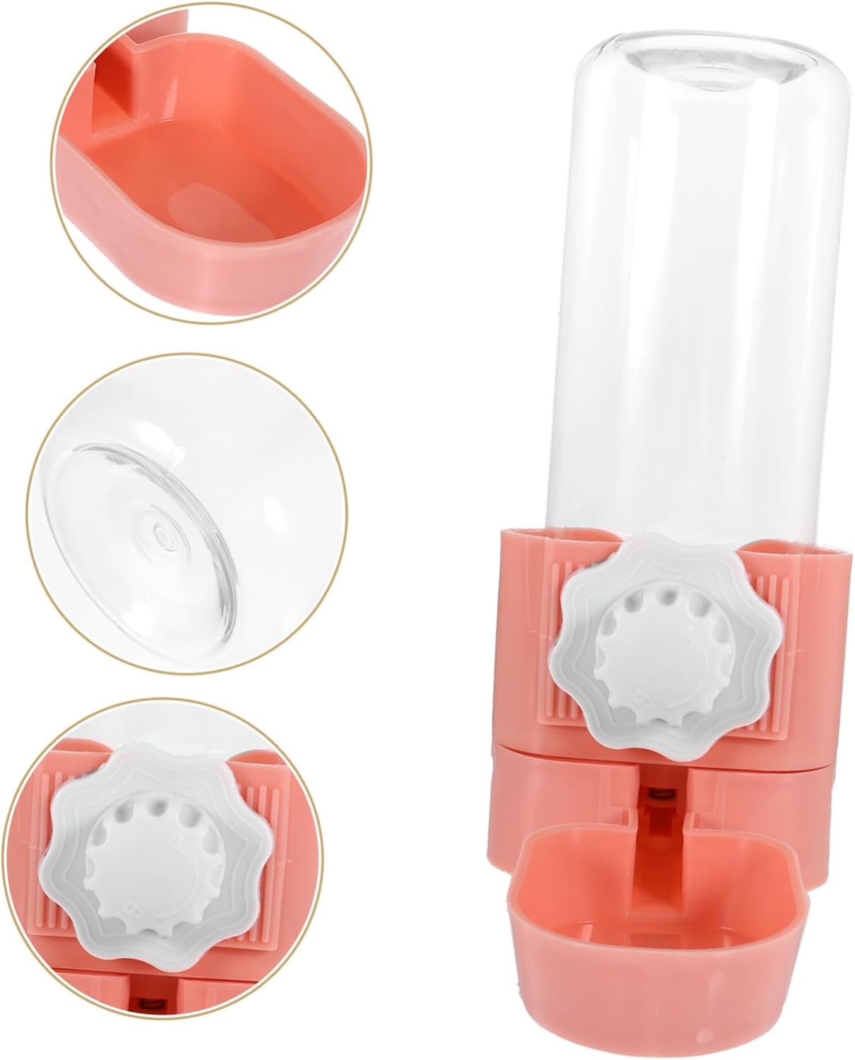 BESTonZON Hanging Water Dispenser for Hamsters Rabbits and Guinea Pigs Automatic PET Water Bottle Leak-Free Design 500ml Capacity for Small Animals