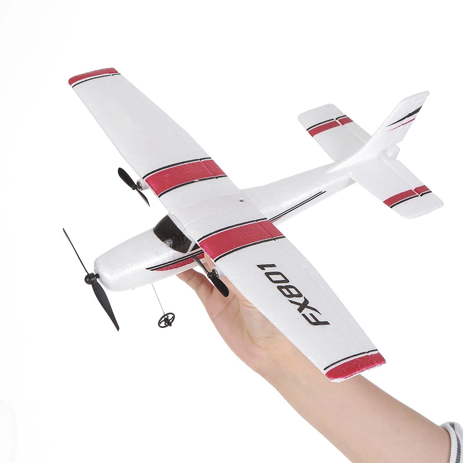 Goolsky FX801 - Avión a control remoto RC, 2.4G 2CH listo para volar, avión de control remoto EPP, regalo para adolescentes y principiantes