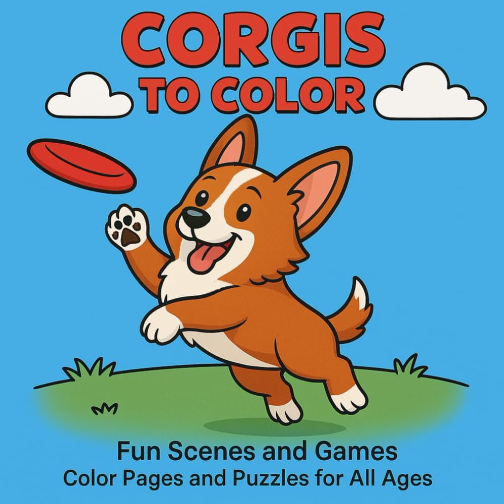 Corgis to Color Fun Scenes and Games: Color Pages and Puzzles for All Ages