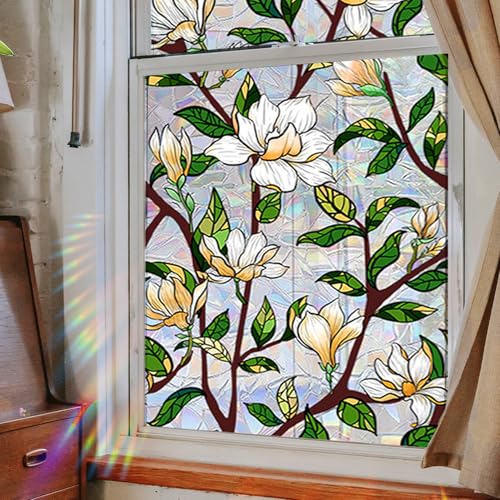 Vinilo Decorativo 3D con Flores para Ventana 17.72 x 78.74 pulgadas miniatura 4