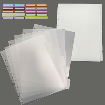 18 Pcs Blank Binder Planner Dividers for Discbound Notebooks, 7 x 9.25 in Binder Index Dividers Discbound Notebook Dividers for 9-Discs Classic Happy Planners3 Sets,18 Sheets in Total