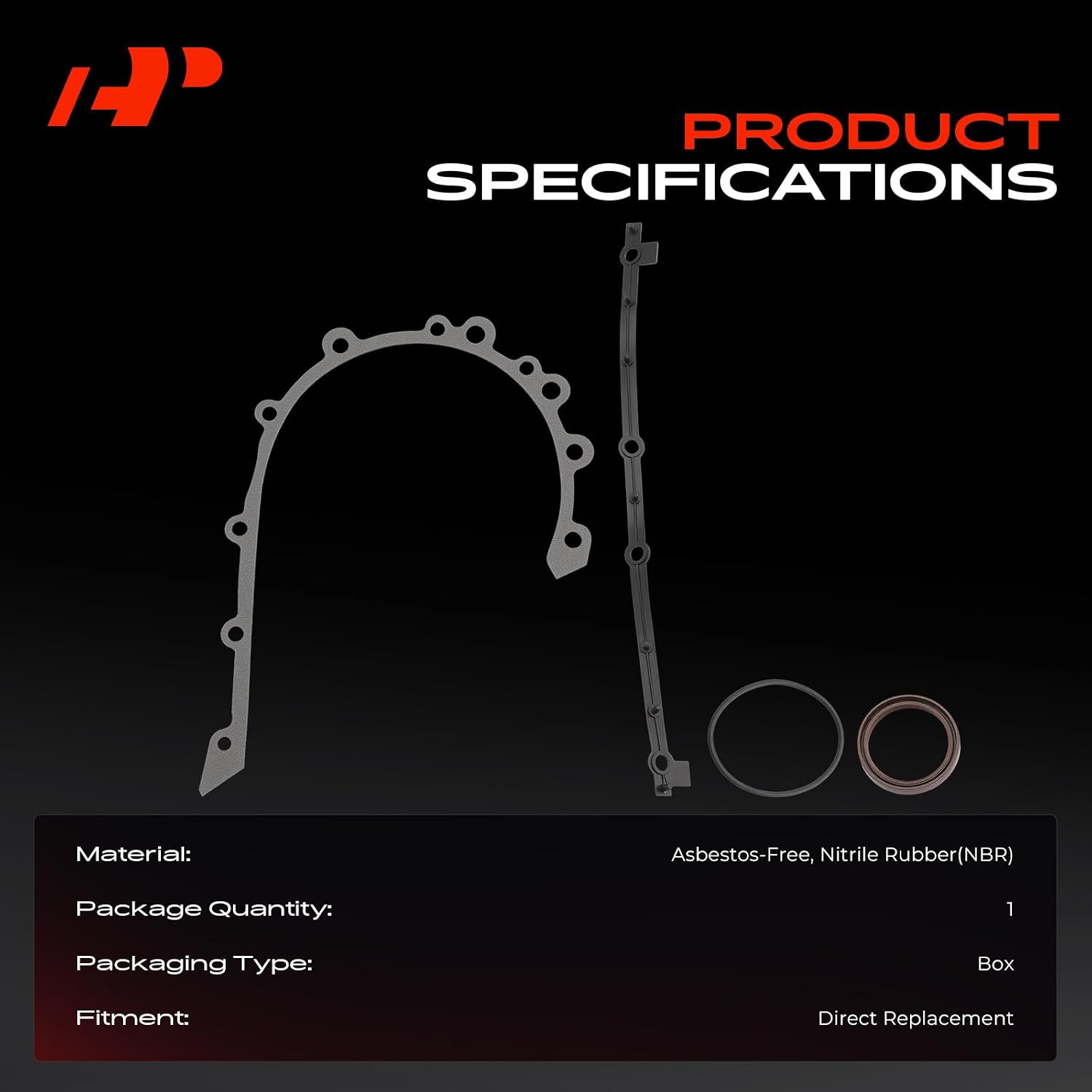 A-Premium Engine Timing Cover Gasket Set Compatible with Jeep & Dodge & AMC & AM General & Eagle & International Harvester Models - Wrangler, Cherokee, Gladiator, Dakota, Scrambler, TJ, Wagoneer, DJ5