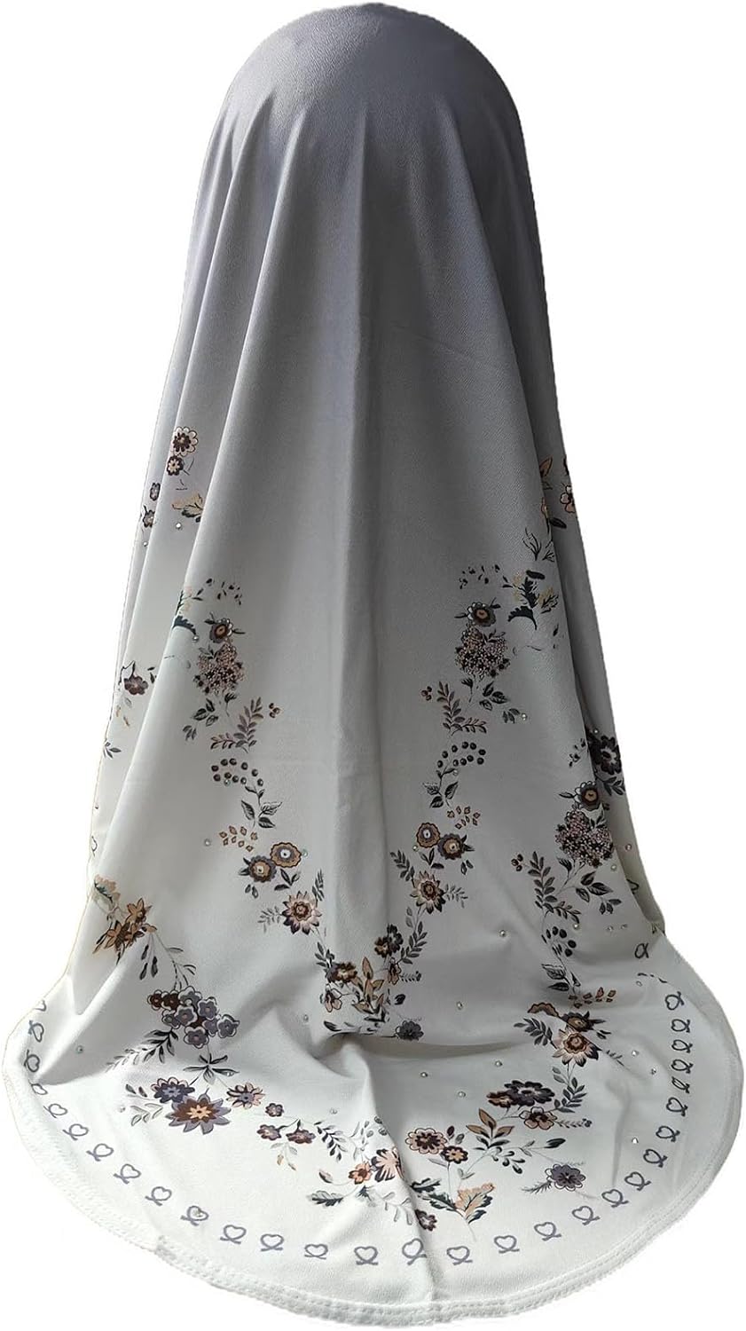 Instant Hijab For Women Ready To Wear Printed Floral Ombre Hijabs Islamic Abaya Turban Muslim Slip-On Khimar Hijab
