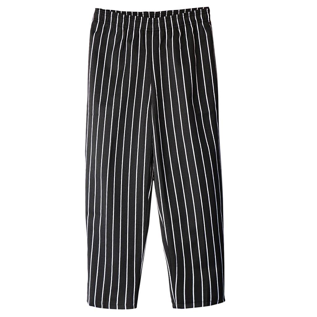 ATORSE™ Chef Working Pants Restaurant Elastic Comfy Cook Work Trousers L Stripe|Business & Industrial | Restaurant & Catering | Uniforms & Aprons | Restaurant Uniforms
