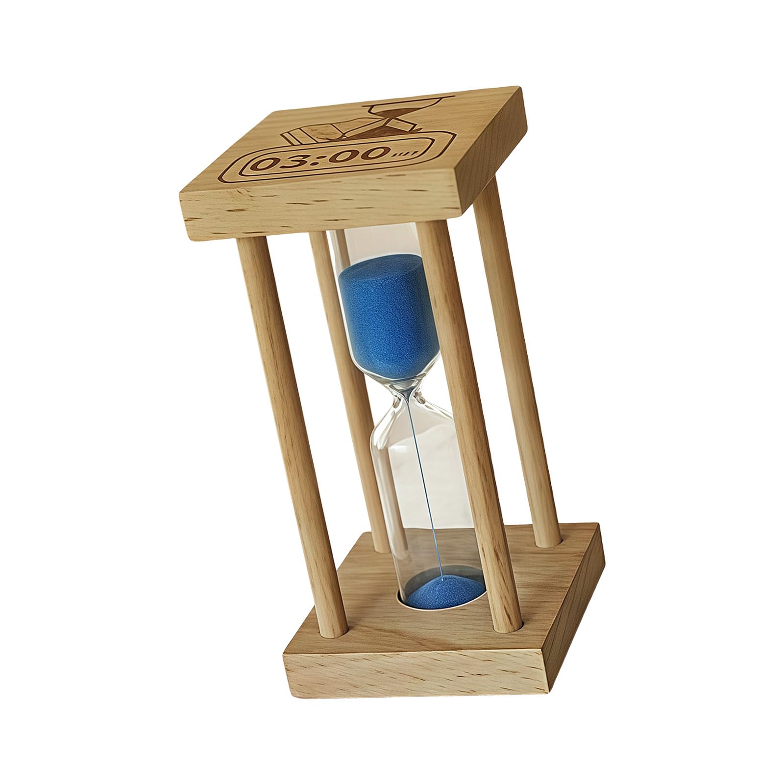Wooden Sandglasses with Soft Glowing Technology to Track Time in Low Light Glowing Wood Timbers