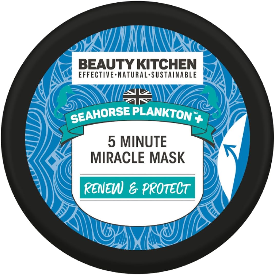 Beauty KitchenSeahorse Plankton + 5 Minute Miracle Mask 17ml - Hydrating Facial Mask - Removes Impurities, Removes Redness & Promotes Collagen - Vegan/Cruelty Free