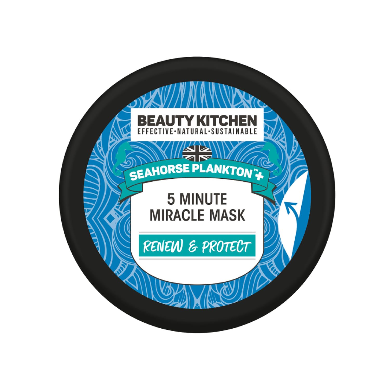 Beauty KitchenSeahorse Plankton + 5 Minute Miracle Mask 17ml - Hydrating Facial Mask - Removes Impurities, Removes Redness & Promotes Collagen - Vegan/Cruelty Free
