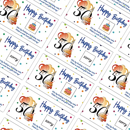 REWIDPARTY Tarjetas Rasca y Gana Fiesta 50 Años 32 Piezas miniatura 4