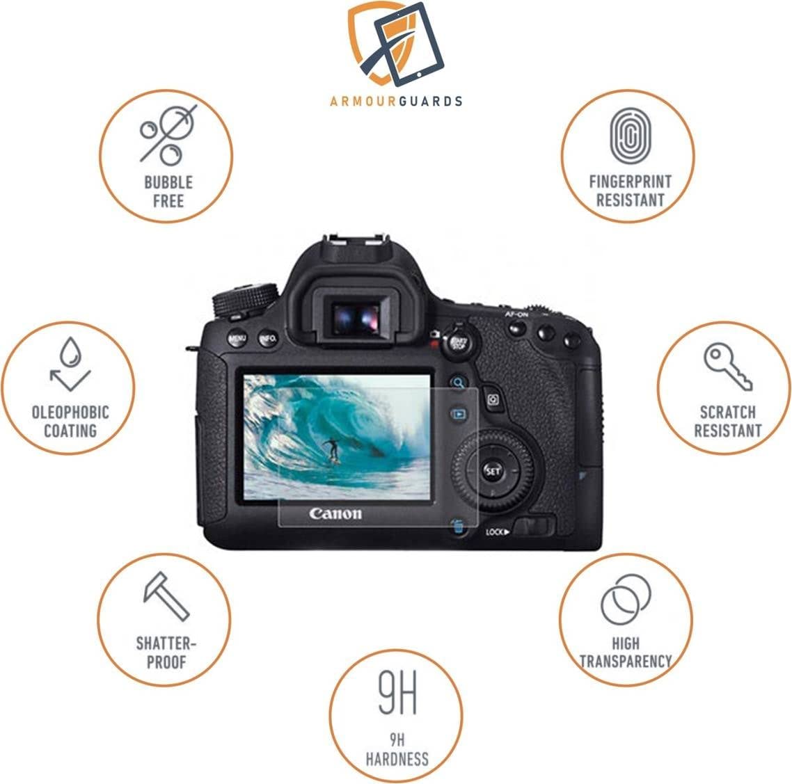 9H Shatterproof Camera Screen Protector Compatible With CANON EOS 6D With Installation kit (Transparent) (Not a Tempered Glass it’s UNBREAKABLE) (Pack of 2)