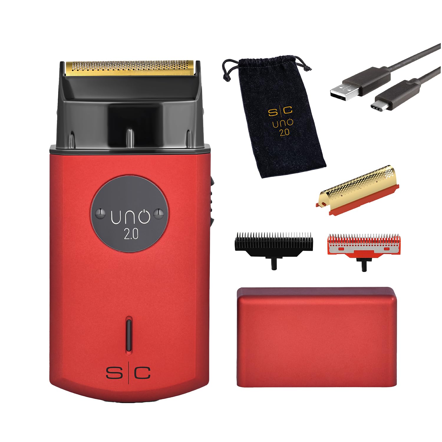 Afeitadora Eléctrica Profesional para Hombre Stylecraft Uno 2.0 | 130 min Autonomía Sin Cable | Maquinilla de Afeitar de Viaje Compacta y Portátil 90gr | 9.000 RPM | Recargable con USB-C