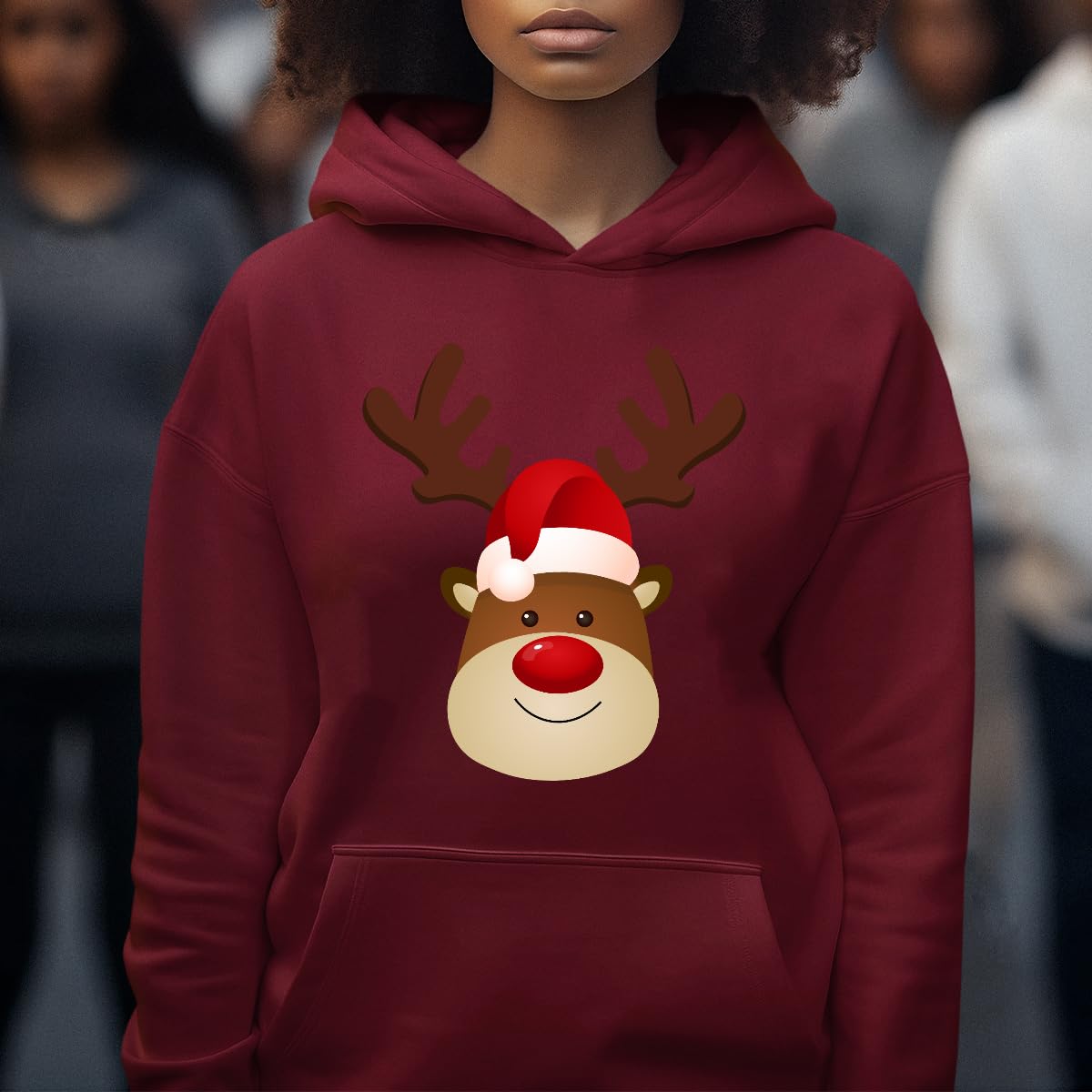 Renna Babbo Natale - Maglione natalizio
