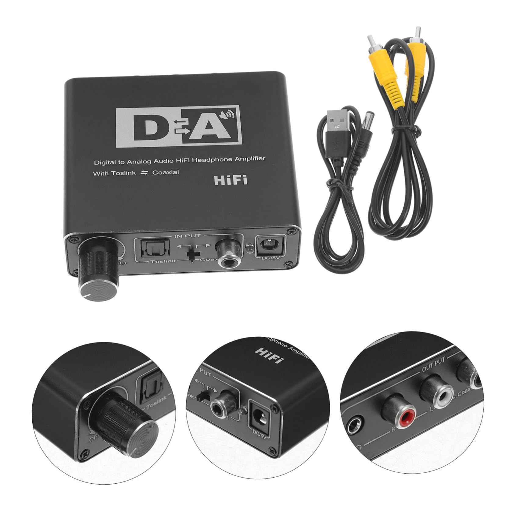 Convertitore Audio Digitale e Coassiale Adattatore Compatto Per Tv e Altoparlanti Per Migliorare Audio Perdita