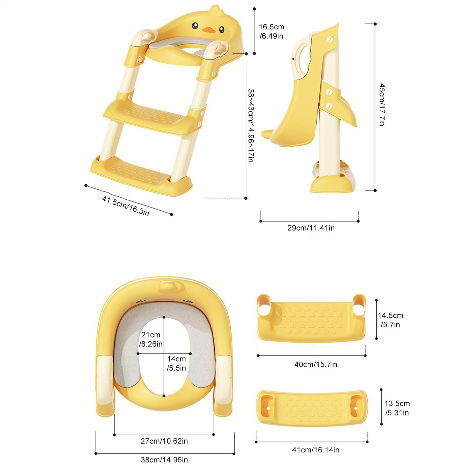WC Addestramento Scaletta Ergonomica Bambini Con Disegni Cartoon | Antiscivolo Bagno Bambini Comodi E Set Riduttore Scaletta Portatile Per Casa Hotel Viaggio