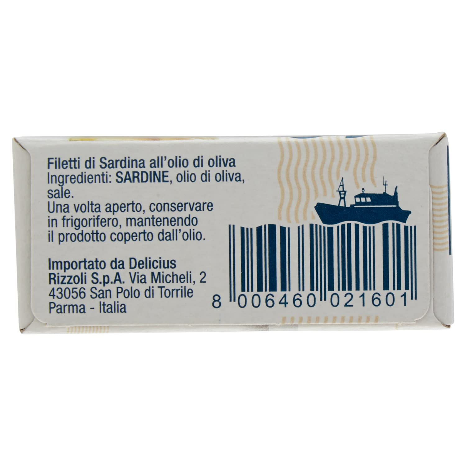 Delicius Scatola di Filetti di Sardina in olio di oliva, 120G (10 pezzi)