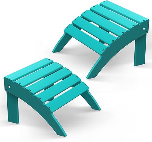 BRIOPAWS Juego de 2 otomanos plegables Adirondack, 19.7 pulgadas de ancho x 18.5 pulgadas de largo x 13 pulgadas de alto, reposapiés de silla BRIOPAWS Juego de 2 otomanos plegables Adirondack, 19.7 pulgadas de ancho x 18.5 pulgadas de largo x 13 pulgadas de alto, reposapiés de silla