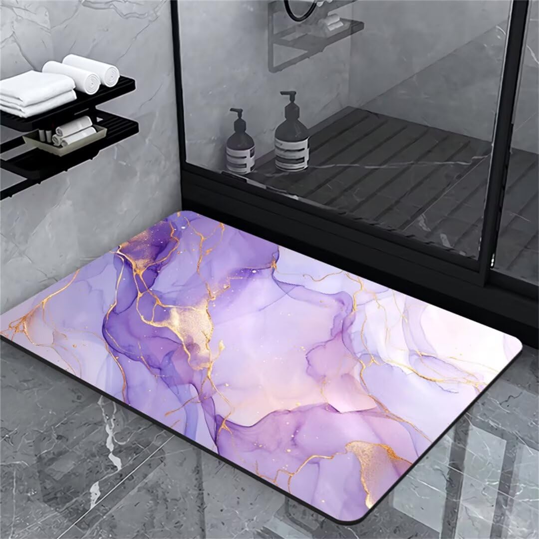 Badezimmerteppich Badteppich Groß 100x150cm Absorbierender Schnelltrocknend Badvorleger Badematten SaugfäHig Waschbar Badematte Stone Bath Bathroom Mat, Teppich Badezimmer Matte Bad Teppich Gross A90