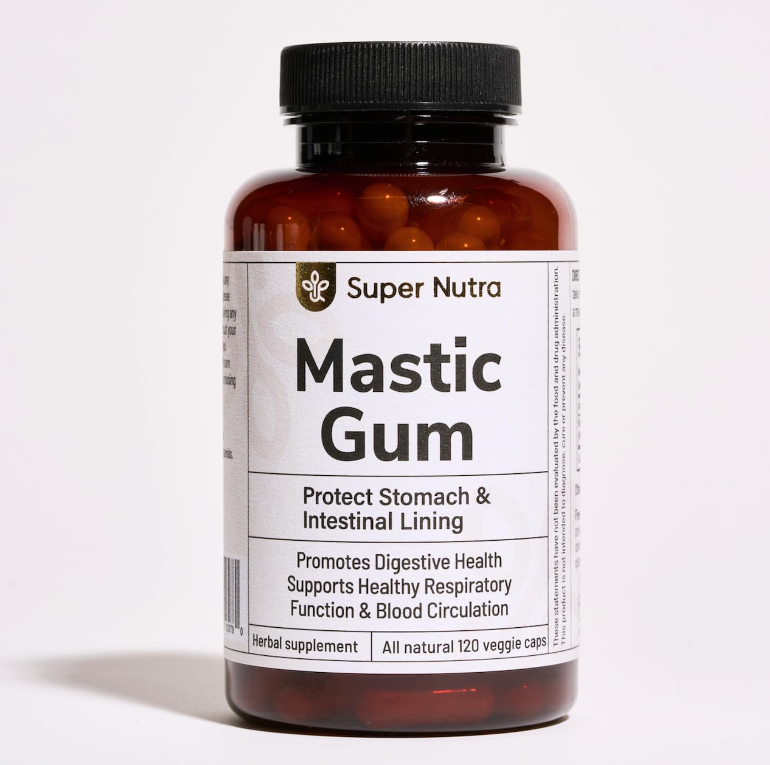Mastic Gum 1000mg .120 Veg Capsules 2 per Servings 60 Days Supply.