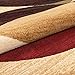 Well Woven Red Geometric 5x7 Area Rug Easy-Clean Durable for Living & Dining Rooms Modern Abstract Circles Design