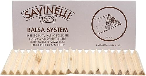 100 filtros de balsa Savinelli de 0.236 in (5 paquetes)