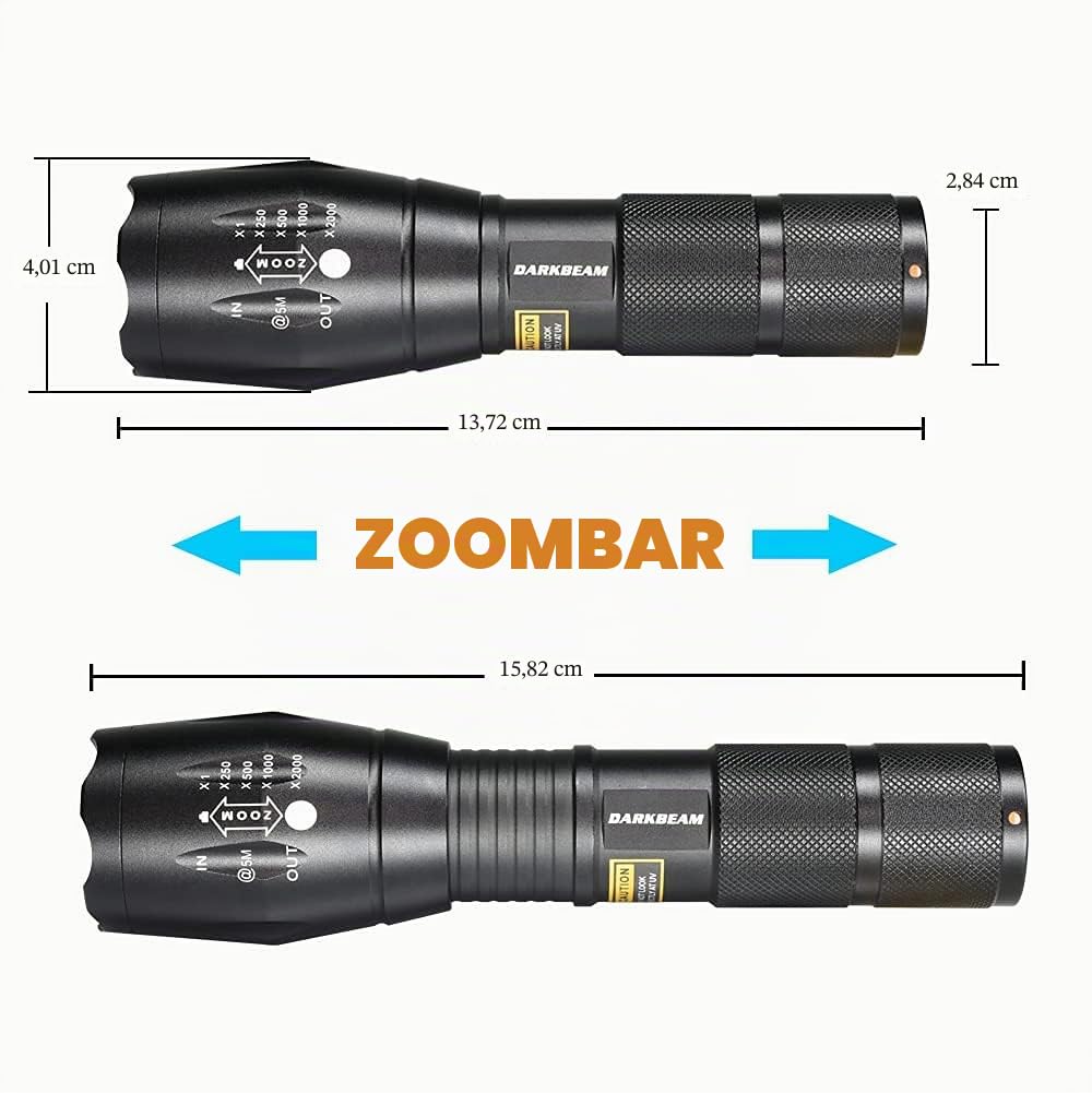 DARKBEAM Taschenlampe Doppeltes UV Licht 365nm & 395nm Wiederaufladbare, Woodsche Lampe Schwarzlichttaschenlampen Mini Hand LED Ultraviolett Licht, Heimtierurindetektoren, Bernstein, Resin, 1 Stück