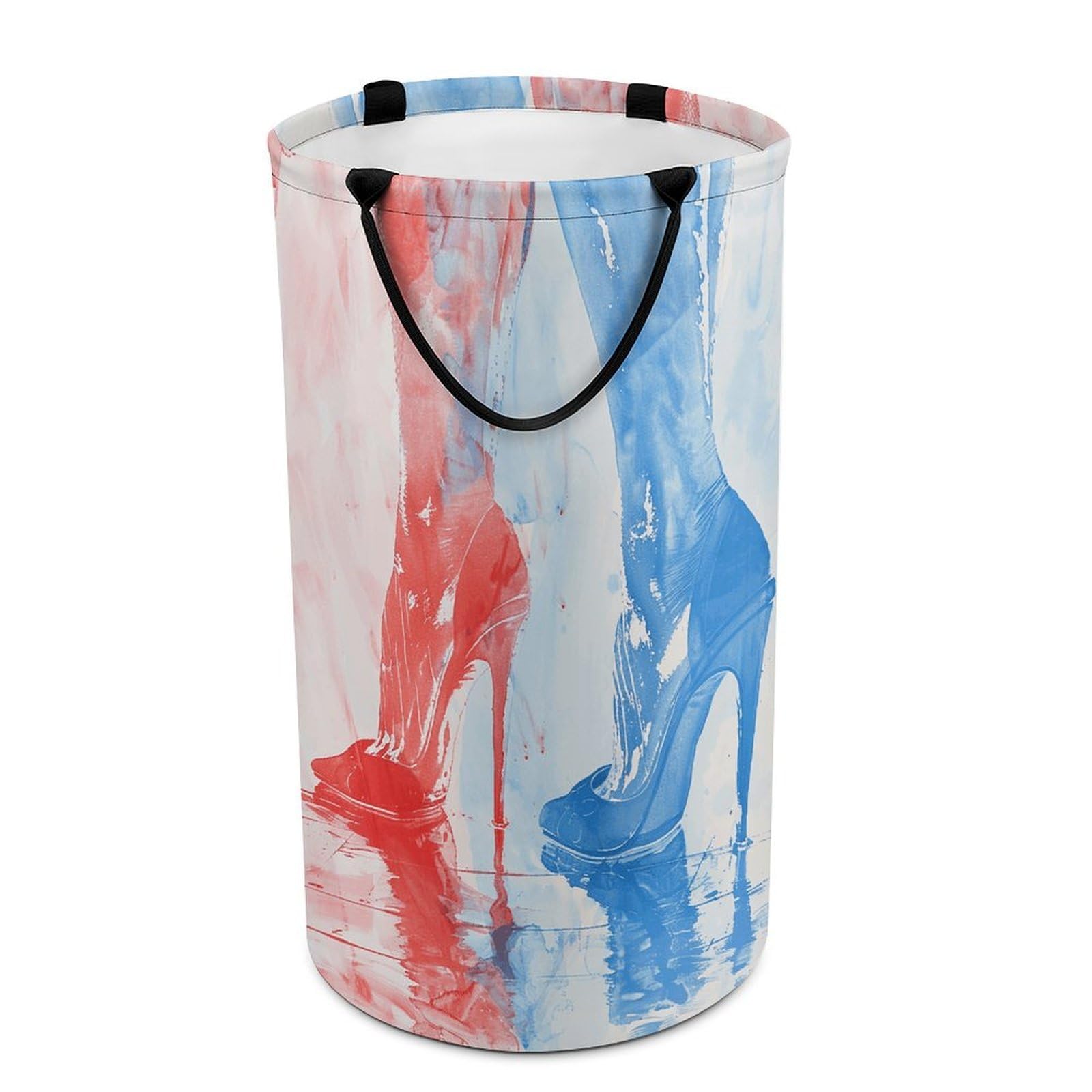 Hand Drawn Elements Laundry Basket Freestanding Laundry Hamper with Handles Waterproof Dirty Clothes Hamper Collapsible Washing Bin Aesthetic Clothes Basket for Bathroom Bedroom Dorm