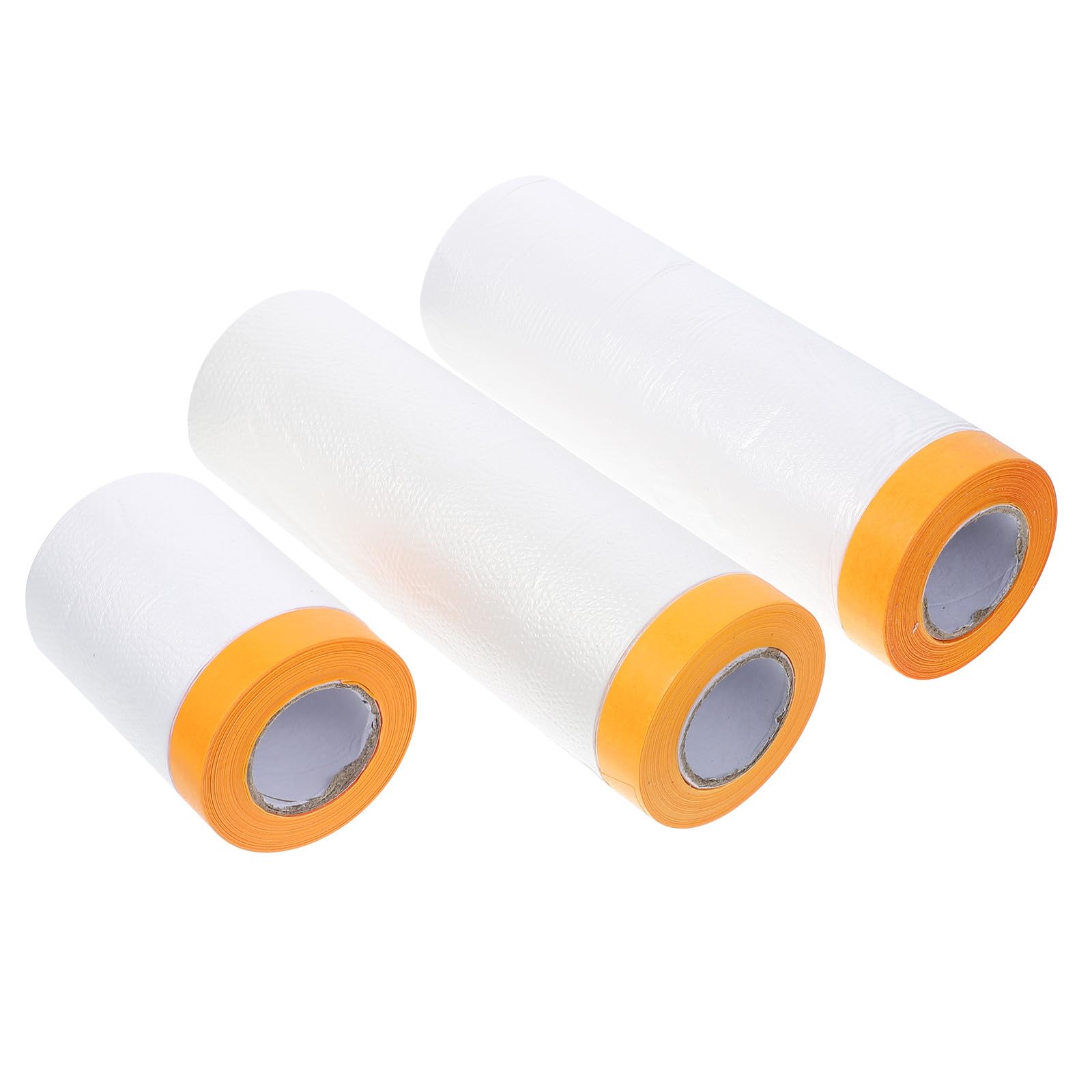 Healifty 3 Rolls Auto Masking Paper with Adhesive Pvc Film 55cm, 110cm, 150cm X 20 Meters Each for Car Painting, Furniture Renovation and Spray Protection