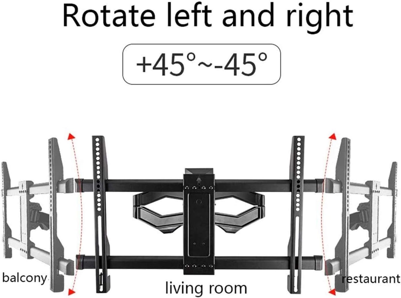 Telescopic Rotating TV Rack wall Mount Bracket Universal wall Rack