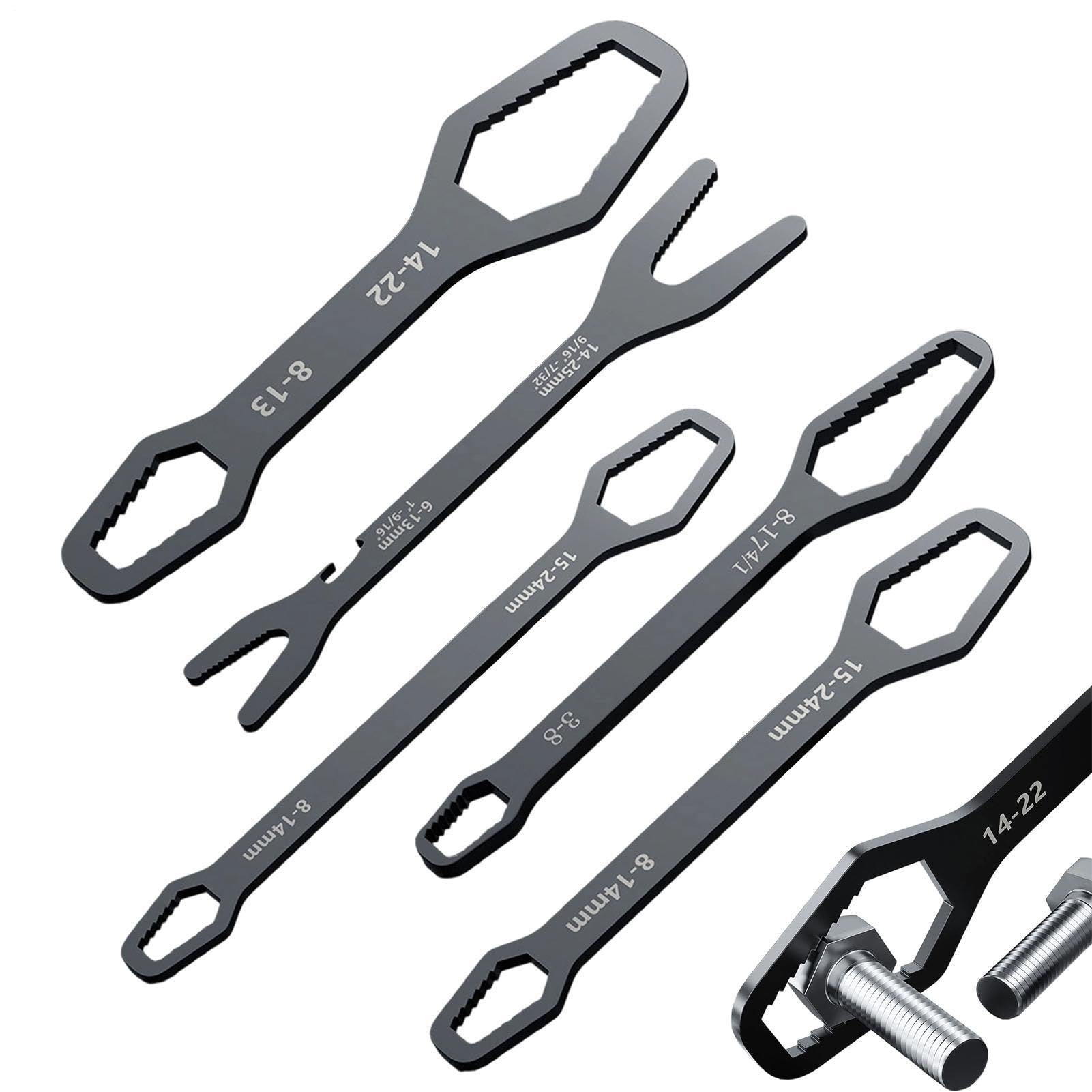 Clé outil auto-serrante double extrémité chrome vanadium pour bricolage et plomberie