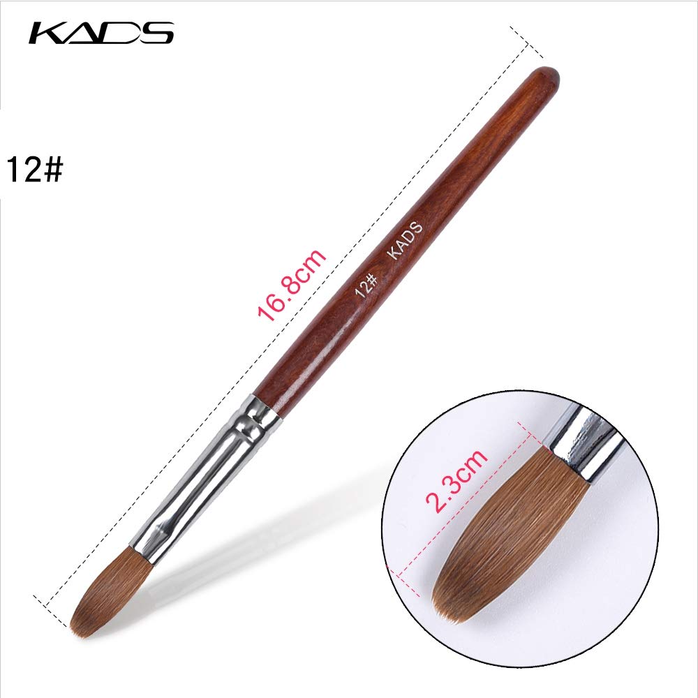 KADS 4PCS Kolinsky Sable akrylowa szczotka zdobienia paznokci długopis | Czerwone Drewno Narzędzie do Manicure