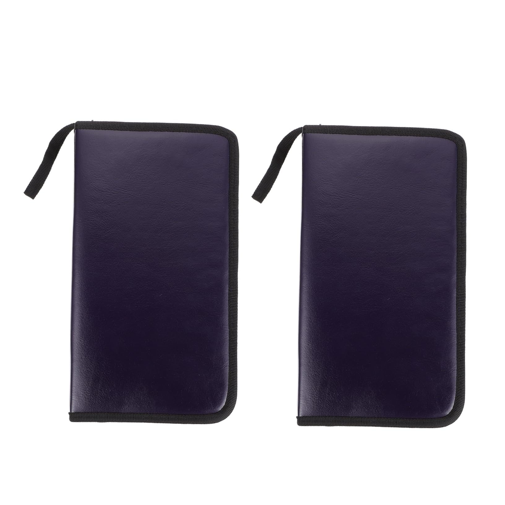 KONTONTY 2pcs PU Leather CD Storage Bag Capacity Disc Holder Portable Dvd Container Random Colors Protects From Scratches and Corruption for Organizing Discs Random Color