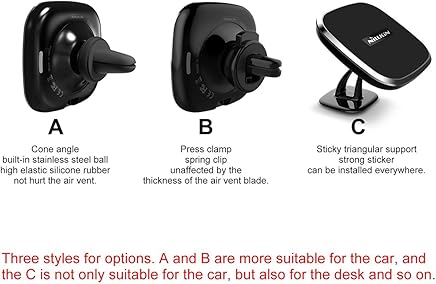 Dailyinshop Nillkin Cargador inal?mbrico magn?tico Air Vent Car Holder Pad para el tel?fono (Color: Negro) Dailyinshop Nillkin Cargador inal?mbrico magn?tico Air Vent Car Holder Pad para el tel?fono (Color: Negro)
