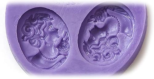 Miniatura 3 de Cameo Fondant 3 Cavidad Molde de silicona (Pack de 10)