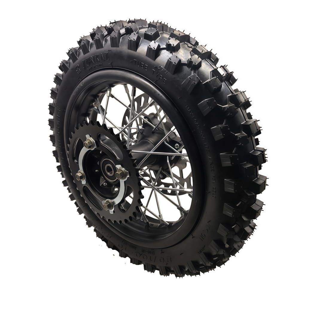 バイク用リアホイールアセンブリ Amazon | ZTDZZH 10インチ リアホイールリム タイヤアセンブリ ダート
