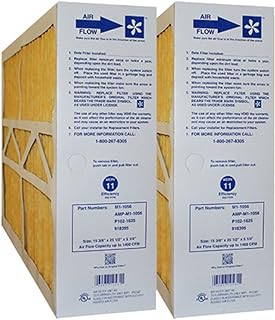 M1-1056 GENUINE ORIGINAL MERV 11 (Actual Size: 15-3/8 X 25-1/2 X 5-1/4) GOODMAN, ELECTRO-AIR, FIVE SEASONS, CARRIER, AMANA,TRANE, YORK, TOTALINE, BRYANT, REPLACEMENT MEDIA FILTERS. CASE OF 2