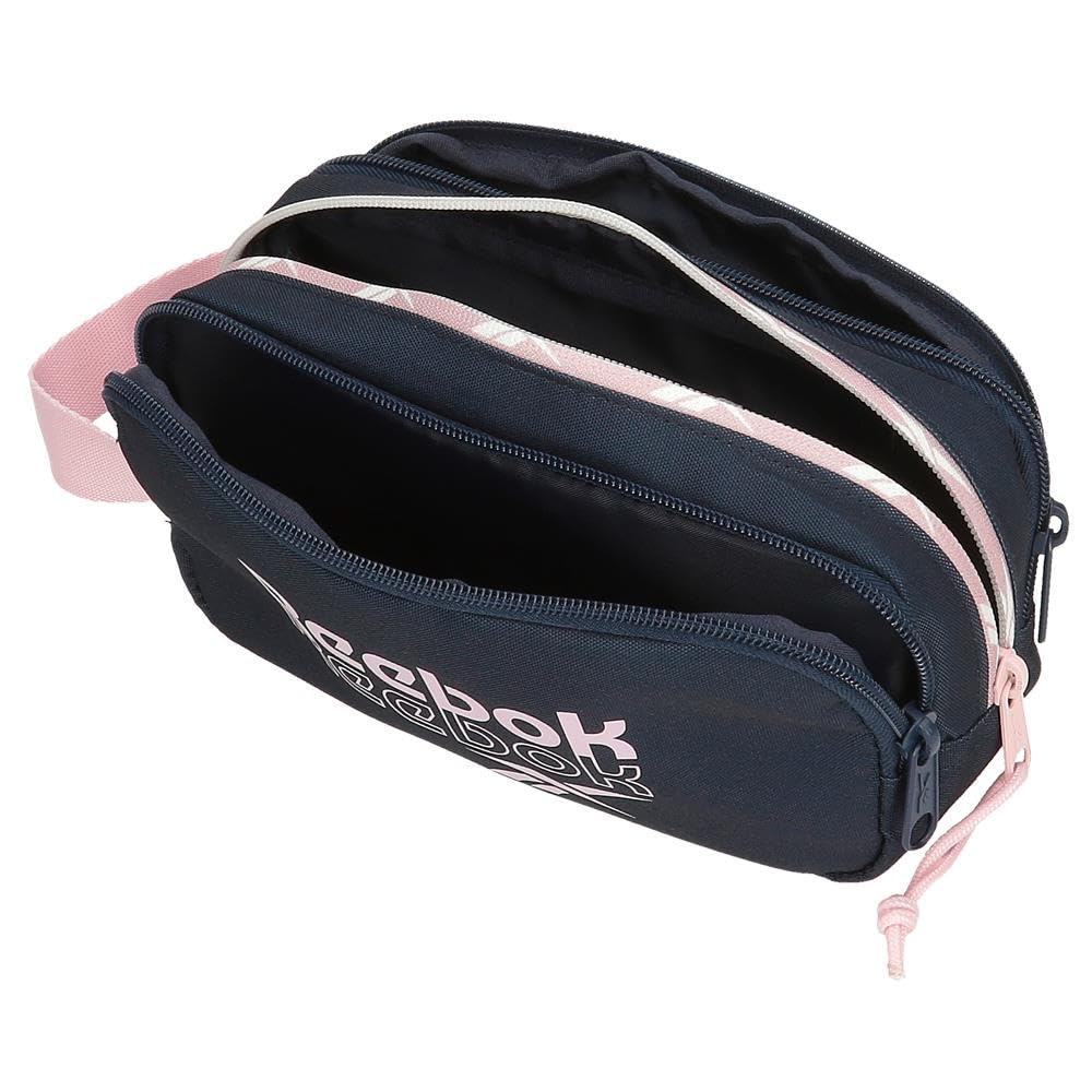 Reebok Binley potrójny niebieski piórnik 22 x 10 x 9 cm poliester by Joumma Bags, niebieski, 22x10x9 cms, potrójny piórnik, Niebieski, 22x10x9 cms, Zestaw potrójny