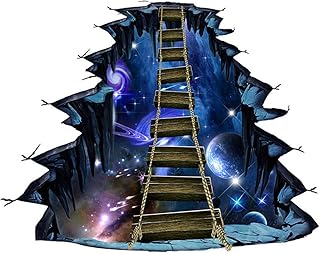 VOSAREA Papel De Parede Mural Decoração De Chão Decoração De Quarto De Crianças Decoração De Quarto De Crianças 3D Decalques De Parede Quebrados Adesivo De Chão 3D Decalques De Parede 3D