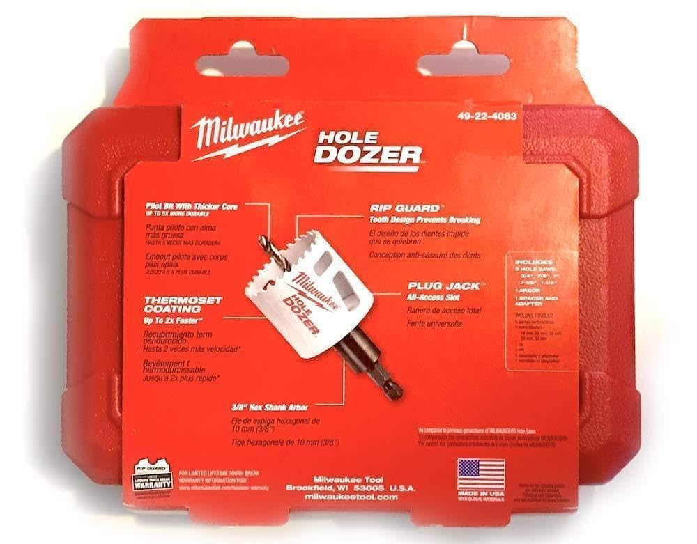 Milwaukee 49-22-4083 49224083-Dolzer agujero sierras de corona bimetálicas, juego de 7 piezas, 0 W, 0 V