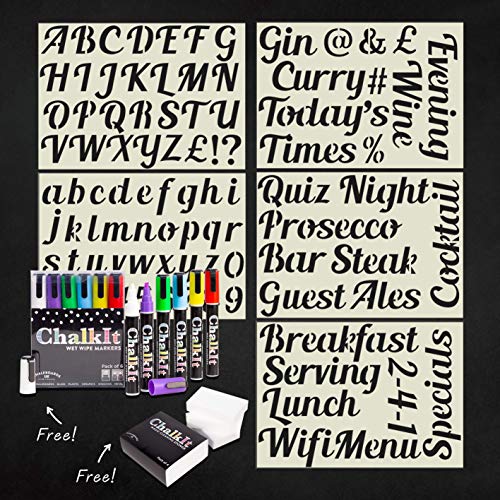 Krijtborden UK Stencil Packs (Deluxe Stencil Pack)