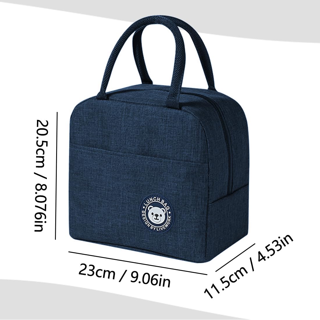SHSMPXOY Lunch Bag,6L Insulated Lunch Bags for Women,Thermal Lunchs Bag for Men Kids Girls Ladies,Lunchs Cool Bag Water-Resistant Thermal Leak-Proof Lunches Organizer for Work,Picnic (Blue) - Image 2
